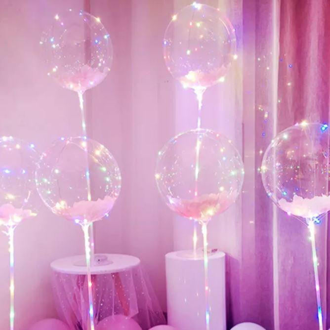 LED Balloon Transparent with Multi-Color Light String - view 9
