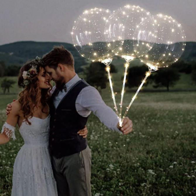 LED Balloon Transparent with Multi-Color Light String - view 10