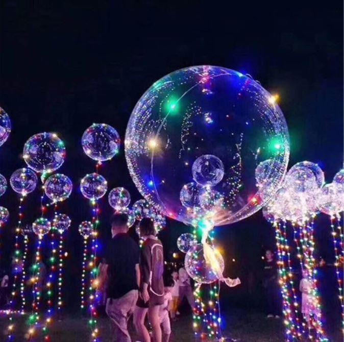 LED Balloon Transparent with Multi-Color Light String - view 6