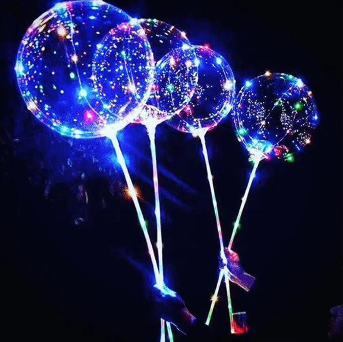 LED Balloon Transparent with Multi-Color Light String - view 4