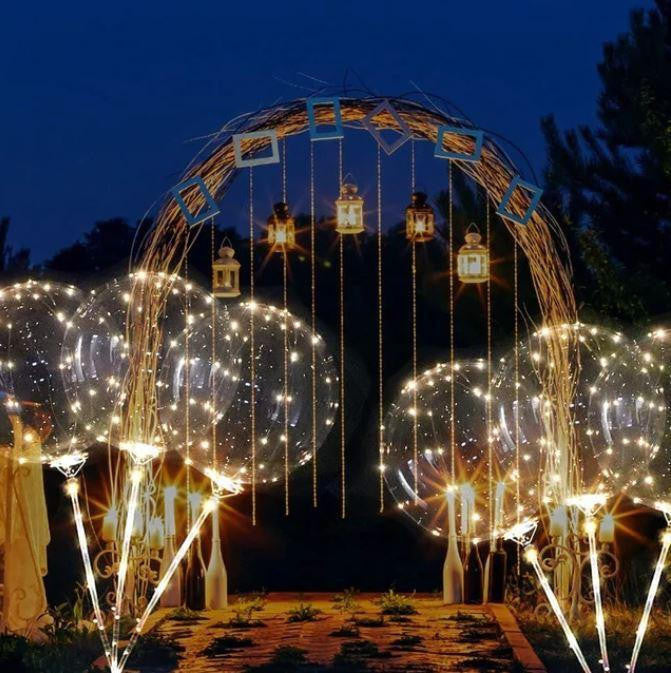 LED Balloon Transparent with Multi-Color Light String - view 8
