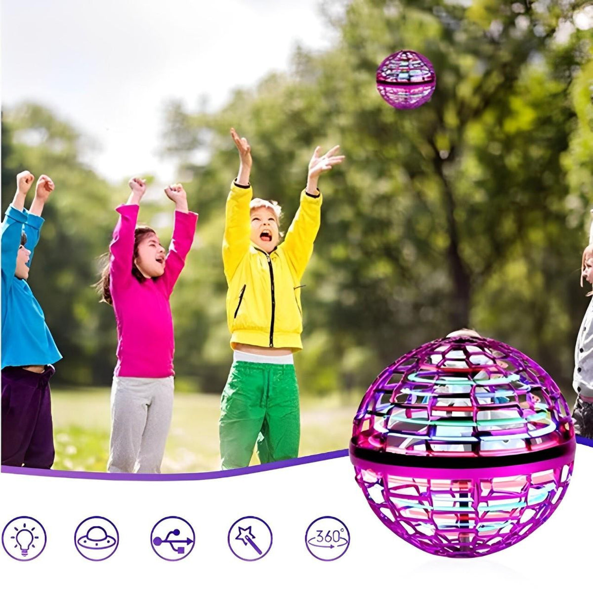 Flying Ball Toy with LED Lights and Hover Technology - view 5