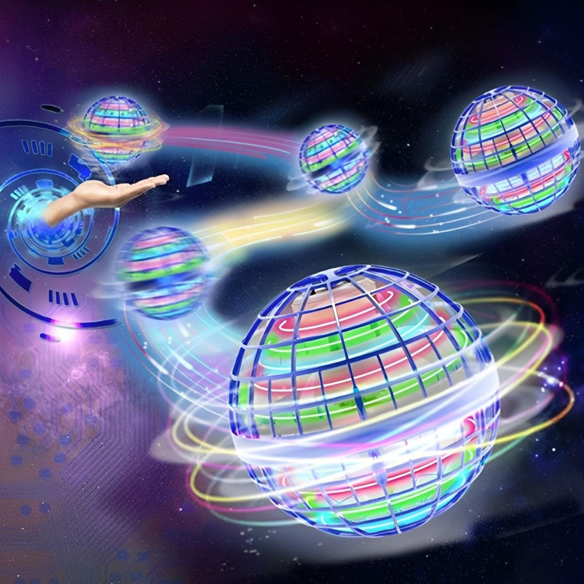 Flying Ball Toy with LED Lights and Hover Technology - view 3