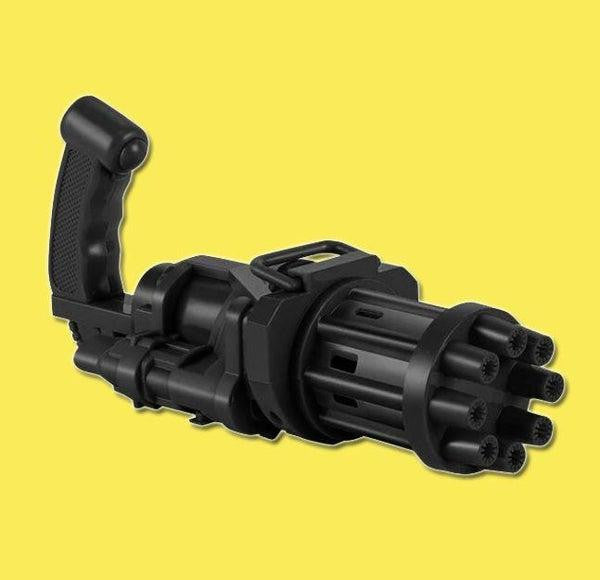 Bubble Gun Machine with 8 Multi-Barrel System, Black