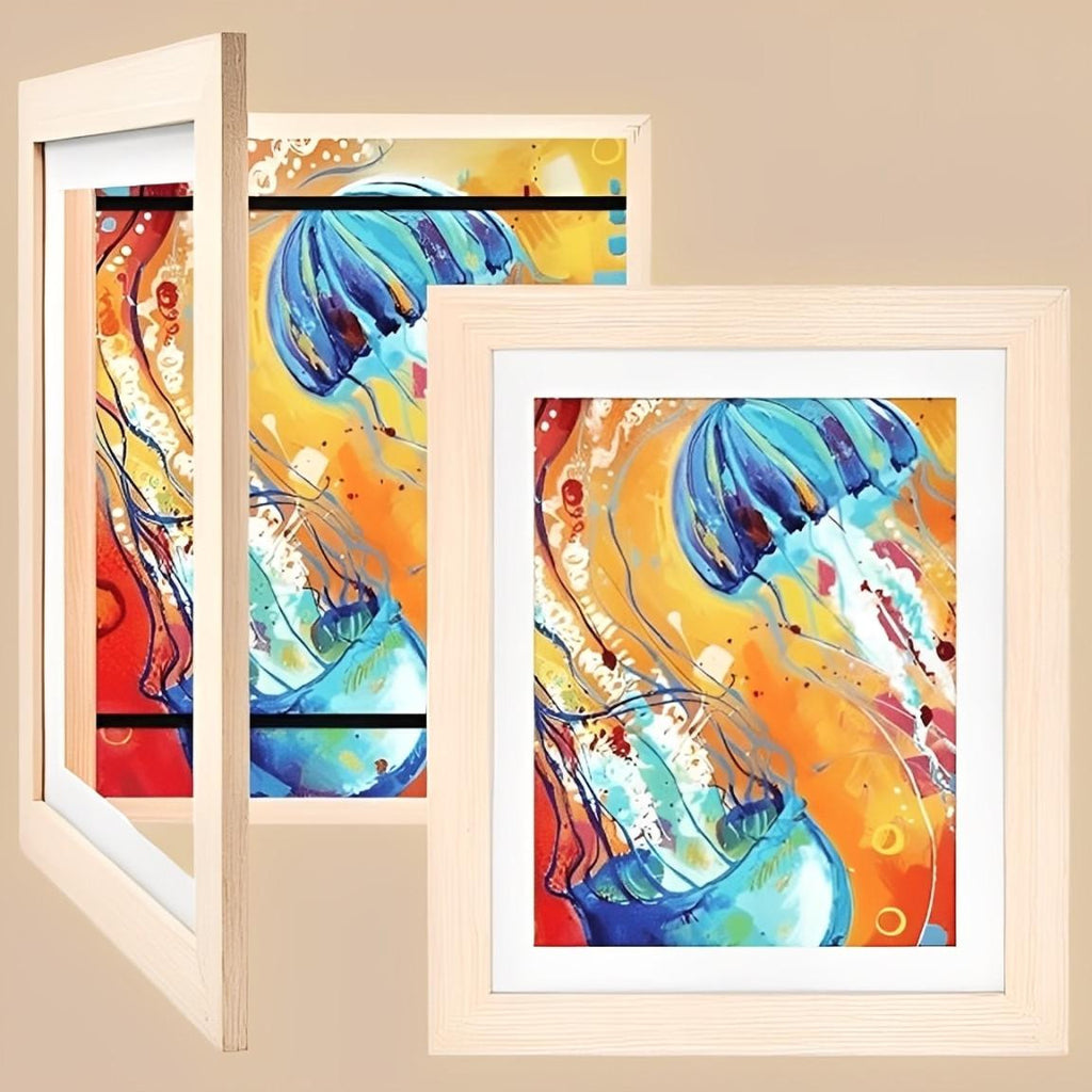 Kids Artwork Frame with Storage for 200 Drawings
