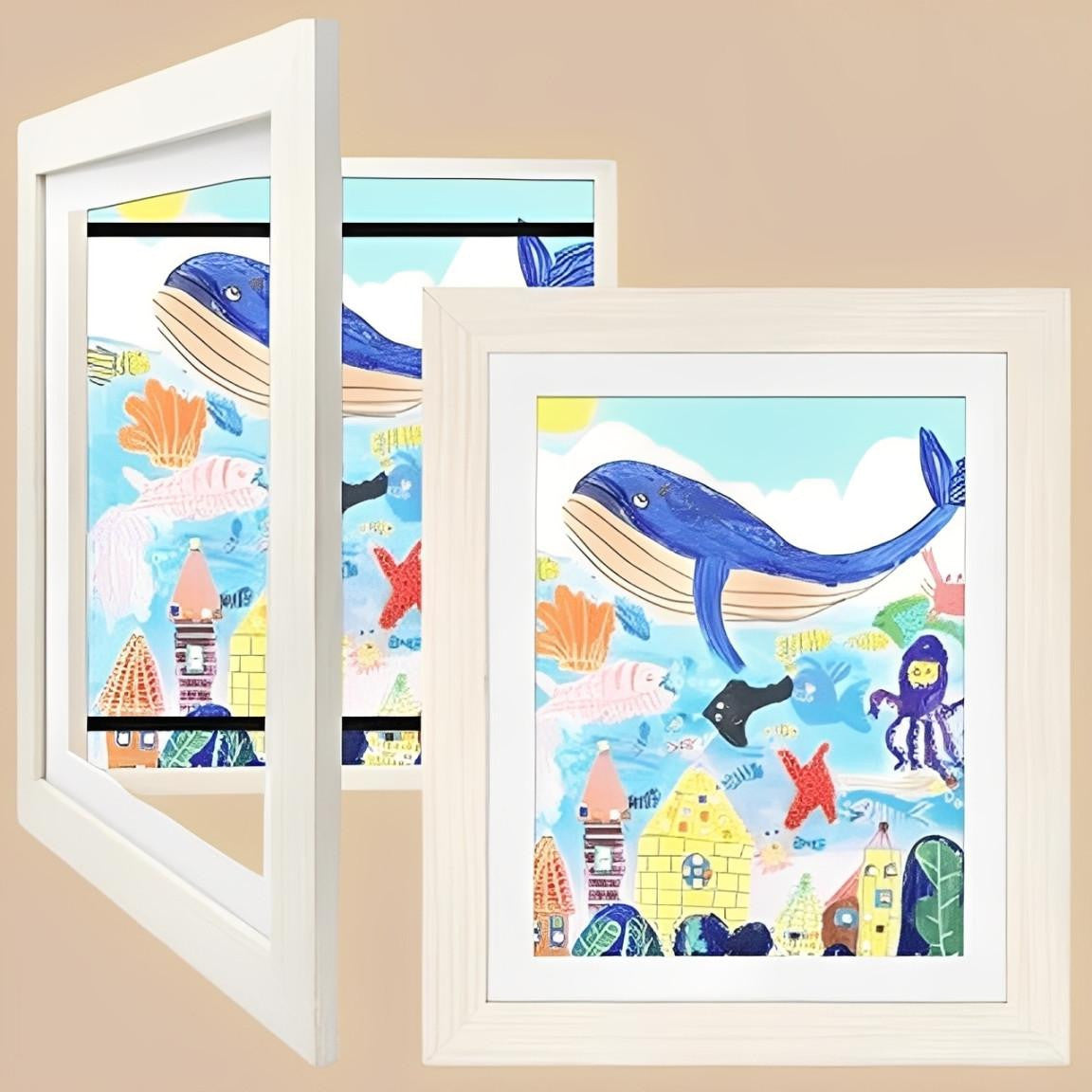 Kids Artwork Frame with Storage for 200 Drawings - view 3