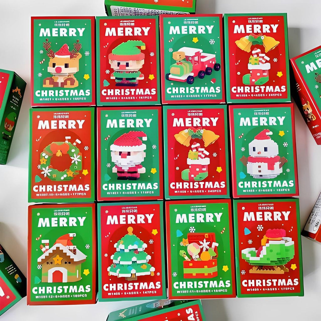 Christmas Advent Calendar Building Kit, 12 Mini Brick Models - view 3