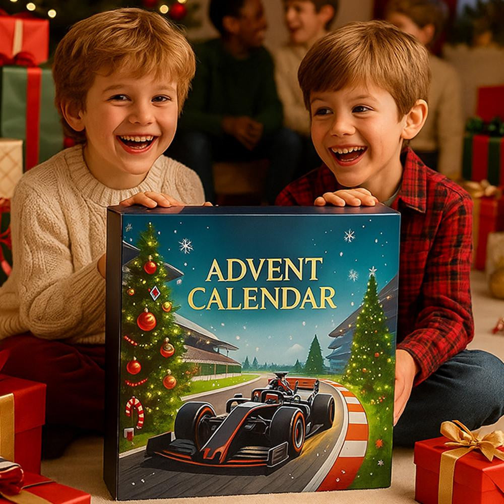 Racing Advent Calendar with 24 Toy Cars and Driver Figures - view 3