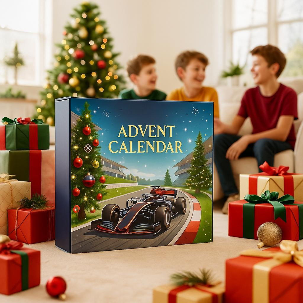 Racing Advent Calendar with 24 Toy Cars and Driver Figures - view 5