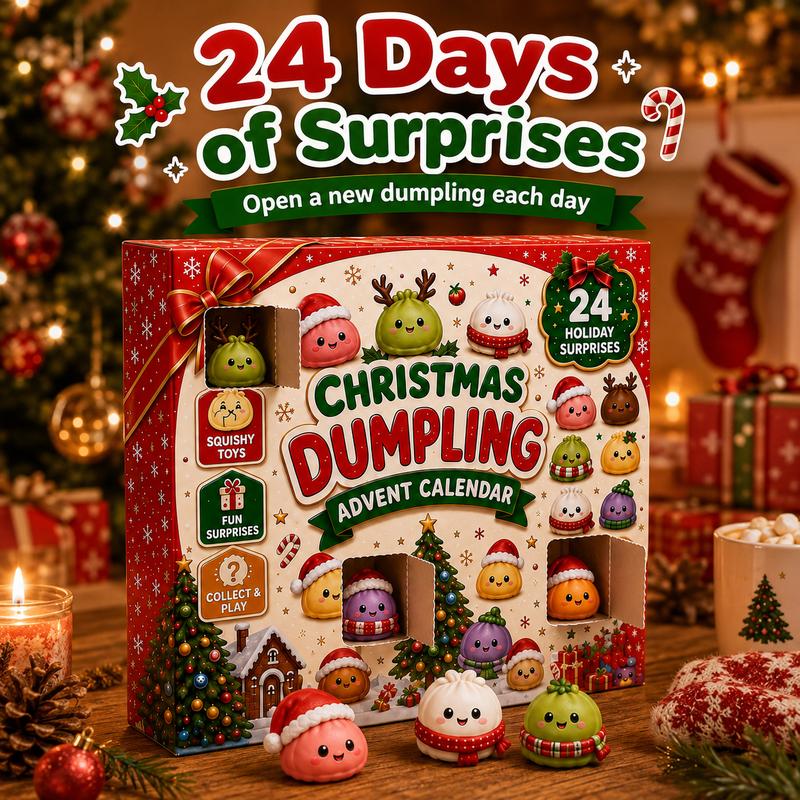 24 days of surprises, Christmas dumpling squishy advent calendar