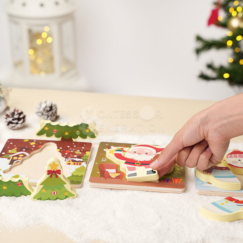 Montessori Toddler Xmas Puzzles