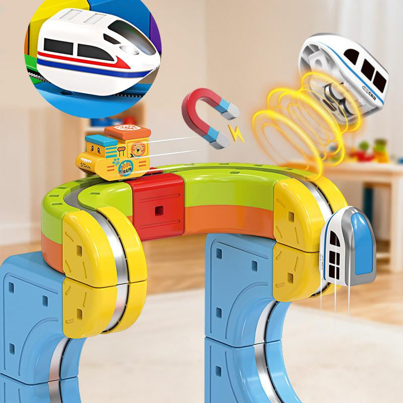 Magnetic Track Toy with Colorful Building Blocks - view 5