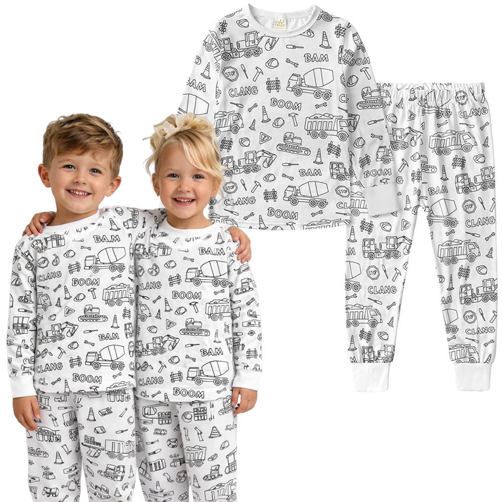 Coloring Pajamas for Kids with Creative Design Patterns, Style 1