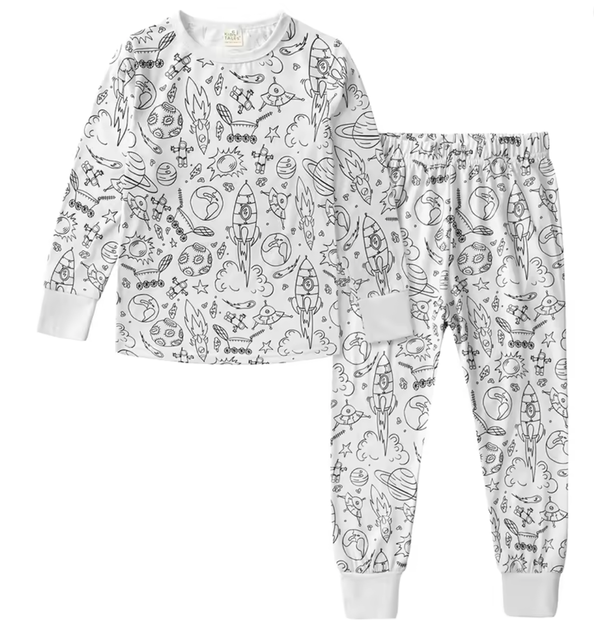 Coloring Pajamas for Kids with Creative Design Patterns, Style 3