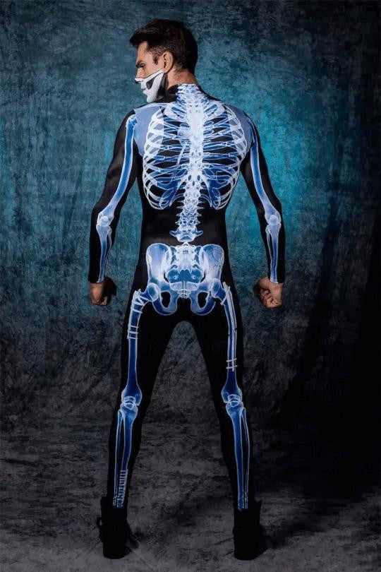 Skeleton Bodysuit Costume with X-Ray Print Design - view 8