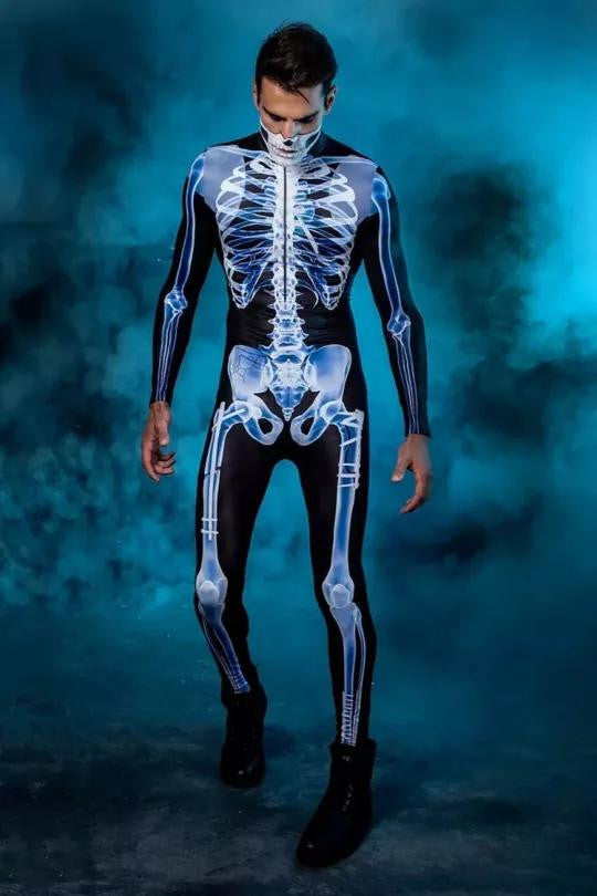 Skeleton Bodysuit Costume with X-Ray Print Design - view 7