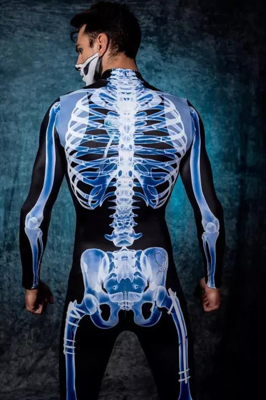 Skeleton Bodysuit Costume with X-Ray Print Design - view 9