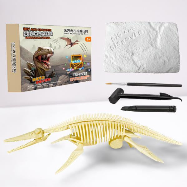 Dinosaur Excavation Kit with Fossil Dig Tools, Plesiosaurus