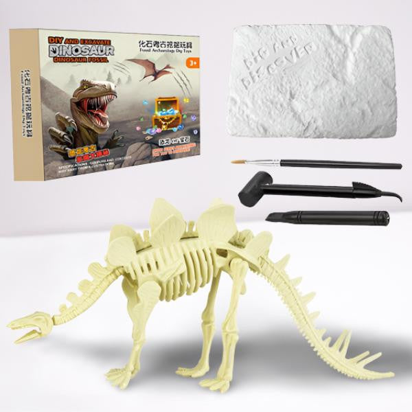 Dinosaur Excavation Kit with Fossil Dig Tools, Stegosaurus