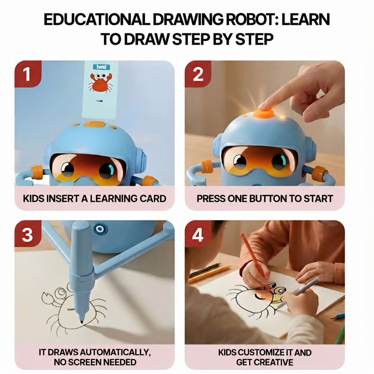 Drawing Robot for Kids with Interactive Learning Cards - view 5