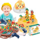 Drill Construction Toy Set with Electric Screwdriver and Mosaic Puzzle, Yellow