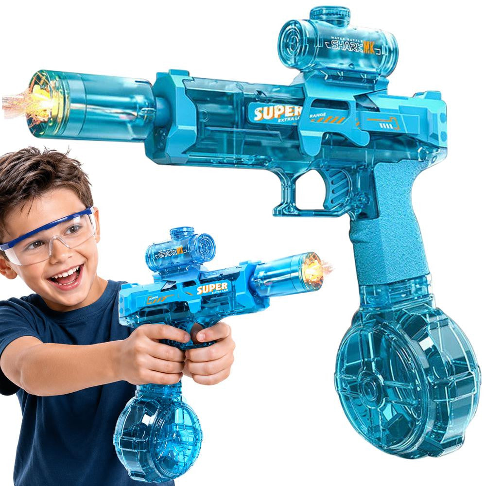 Electric Water Gun with LED Lights and Long Range, Blue