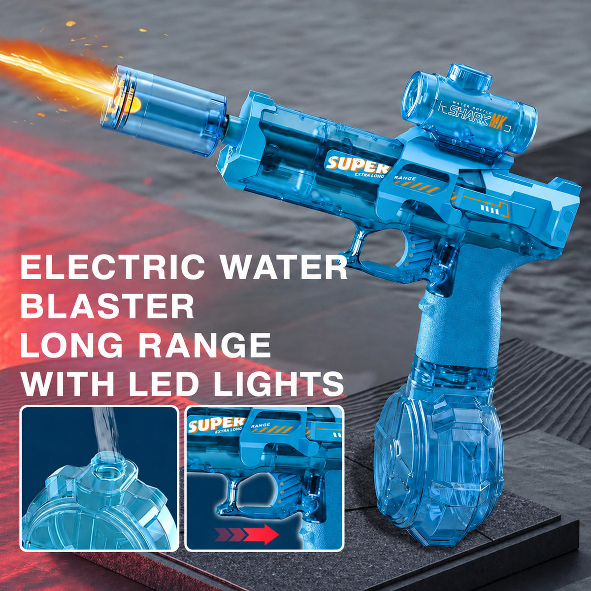 Electric Water Gun with LED Lights and Long Range - view 7