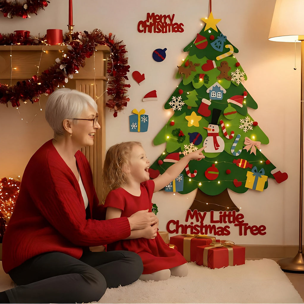 Felt Christmas Tree with 32 Detachable Ornaments - view 4