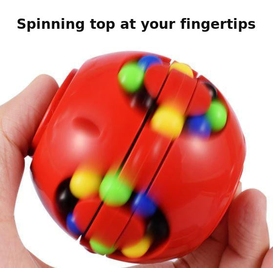 Fidget Puzzle Ball with Rotating Colored Beads - view 4