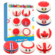Flag Squishies Set A, printed box and six flag squishies