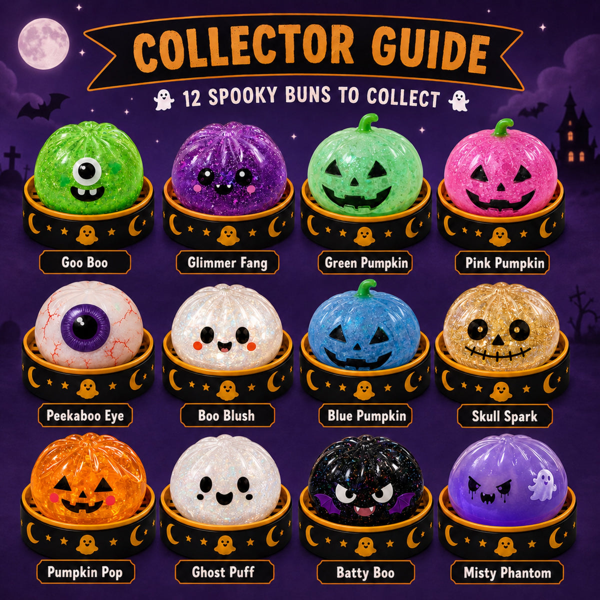 Halloween squishy collector guide, 12 designs to collect