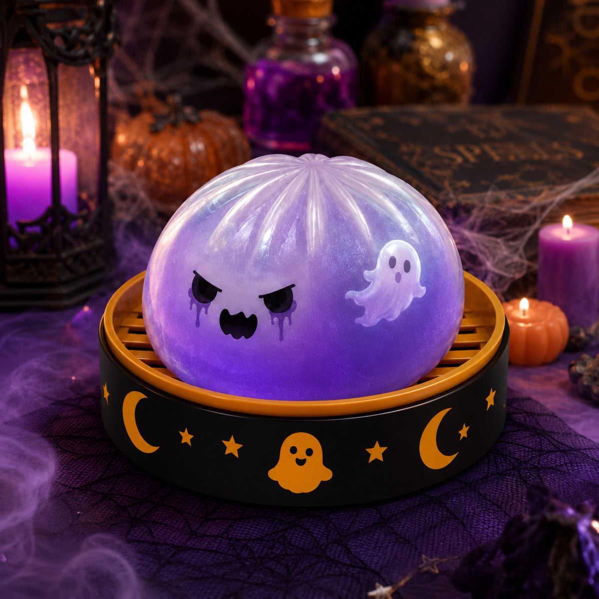 White ghost Halloween squishy