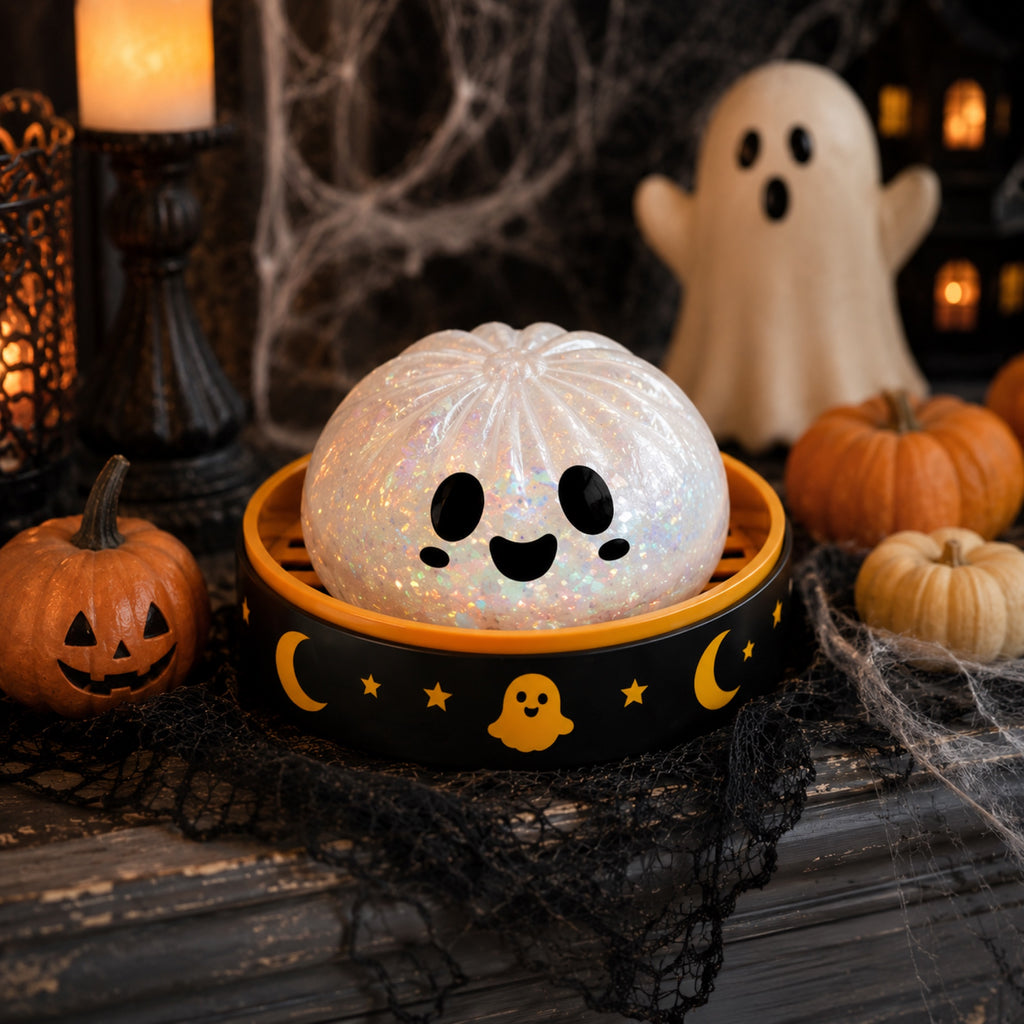 Gold glitter skeleton Halloween squishy