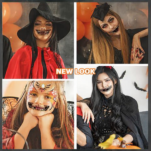 Halloween Temporary Tattoos - Realistic Face & Body Decals - view 3