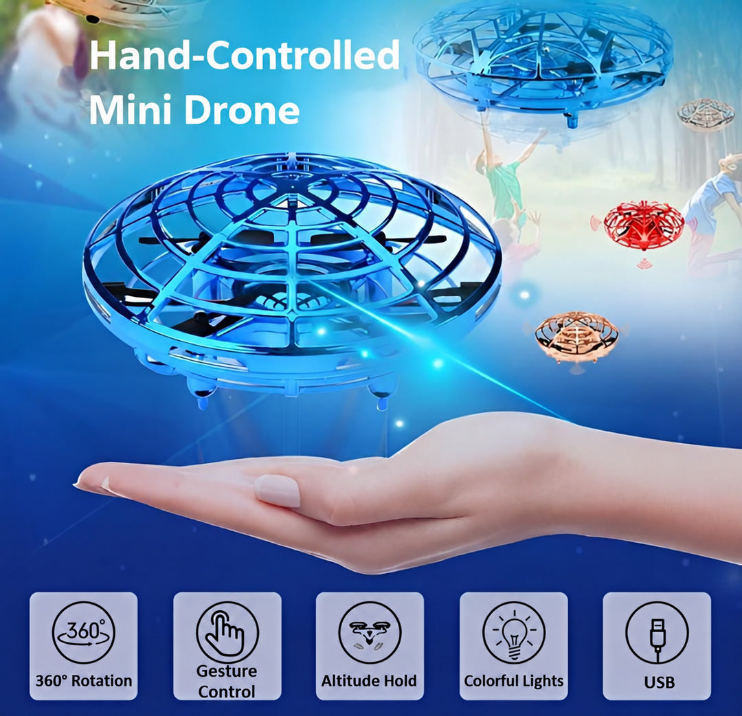Hand Controlled Mini Drone with Gesture Sensing - view 2