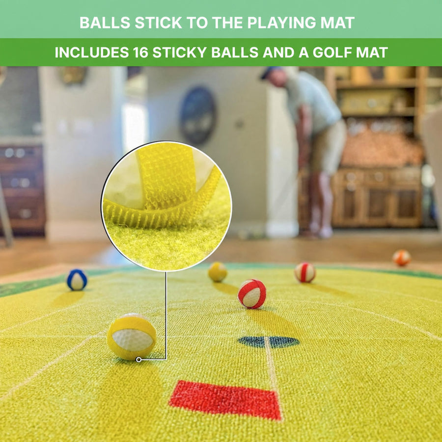 Indoor Golf Mat Game with Obstacles and Scoring Zones - view 4