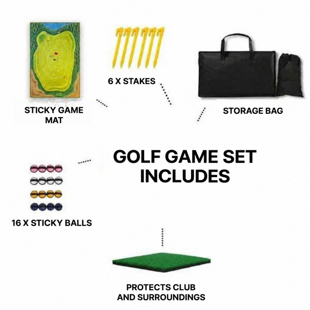 Indoor Golf Mat Game with Obstacles and Scoring Zones - view 9