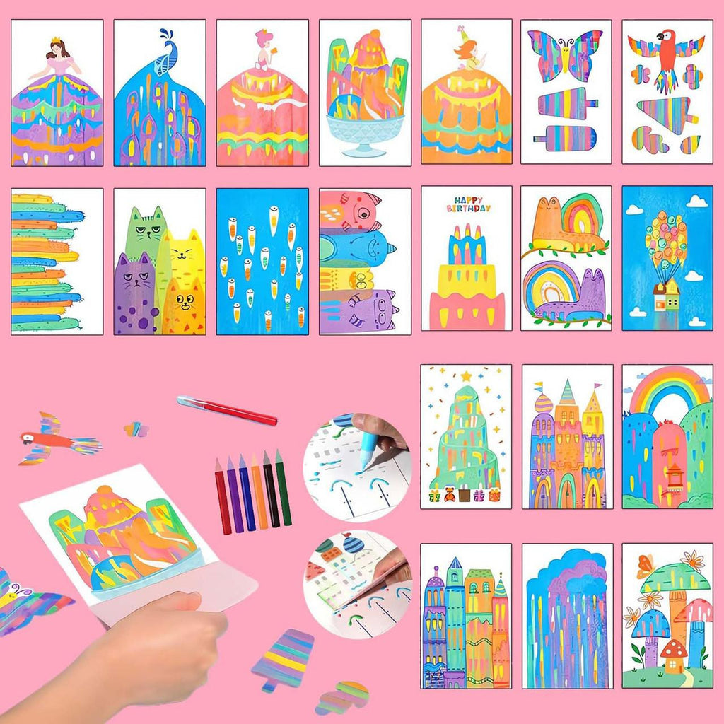 Scratch Art Kit for Kids with 20 Cards and Accessories - view 8