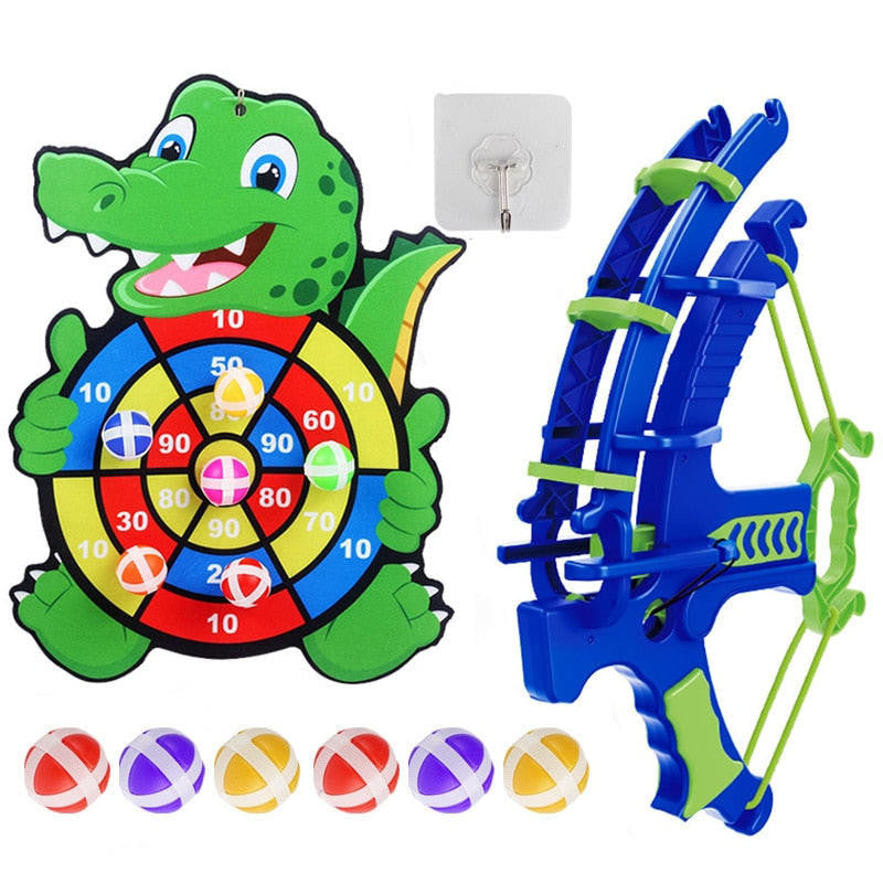 Sticky Ball Dart Set with Dinosaur Target and Bow - view 6