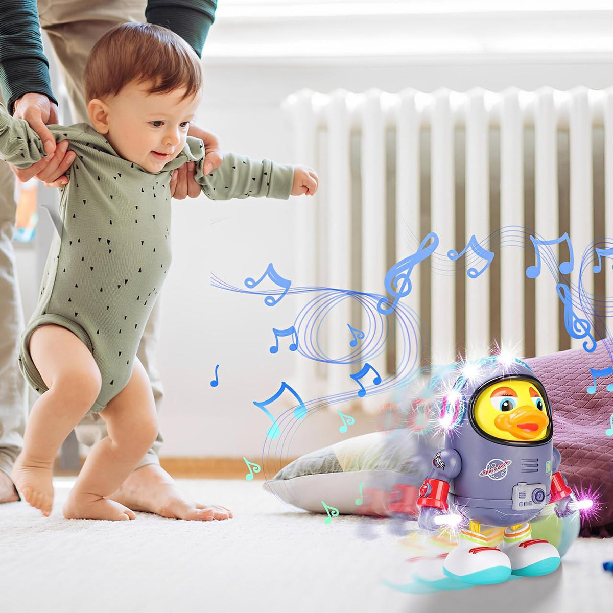 Musical Dancing Toy, Astronaut Duck with Lights - view 6