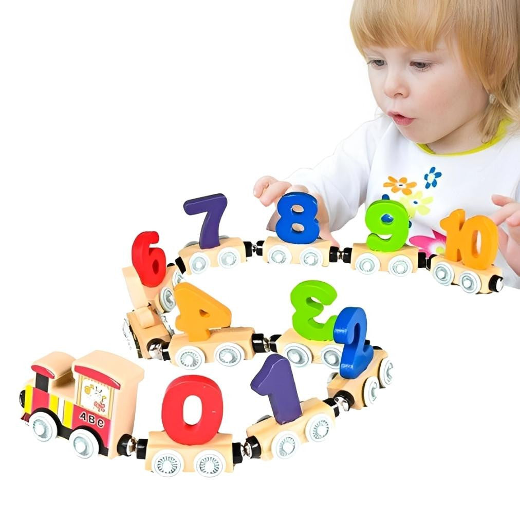 Wooden Number Train with Magnetic Connectors - view 6