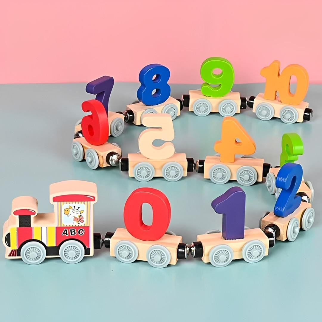 Wooden Number Train with Magnetic Connectors - view 8