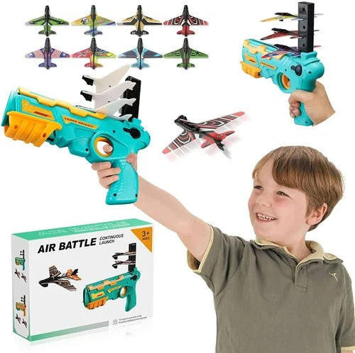 Foam Plane Launcher Toy with 4 Gliders for Outdoor Play - view 10
