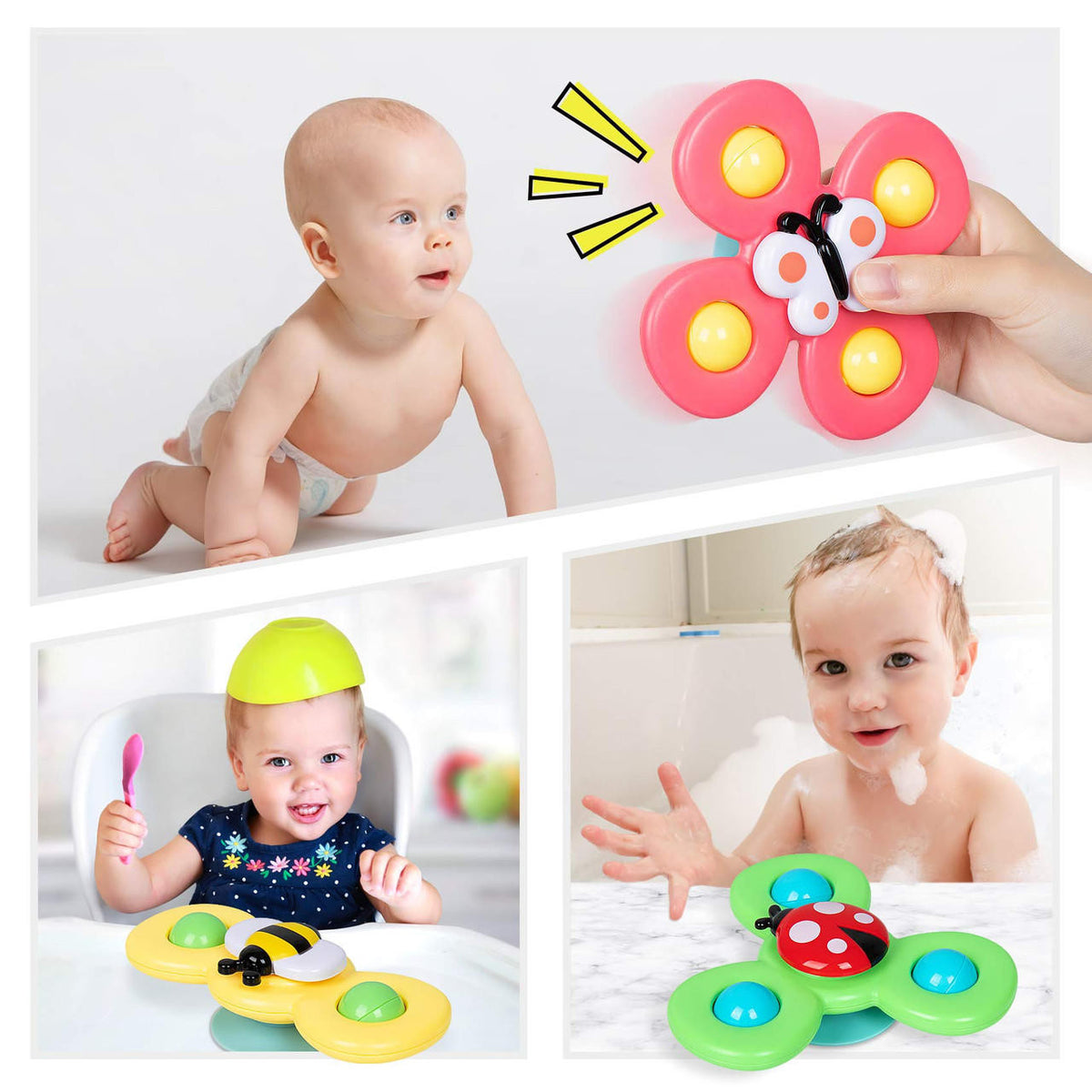 Suction Spinner Toy with Animal Designs for Babies - view 3