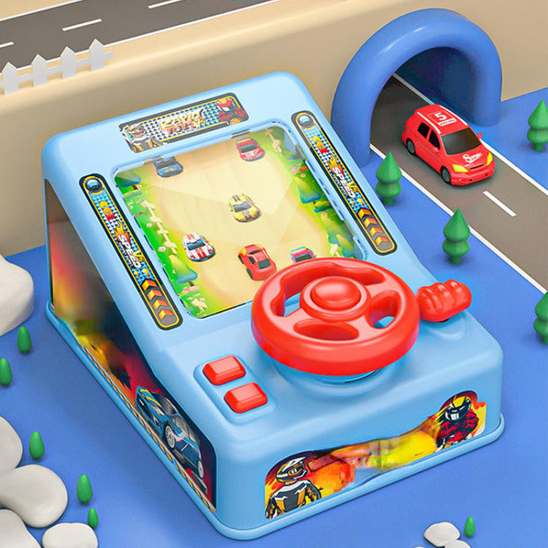 Racing Game Console Toy with Steering Wheel and Sounds