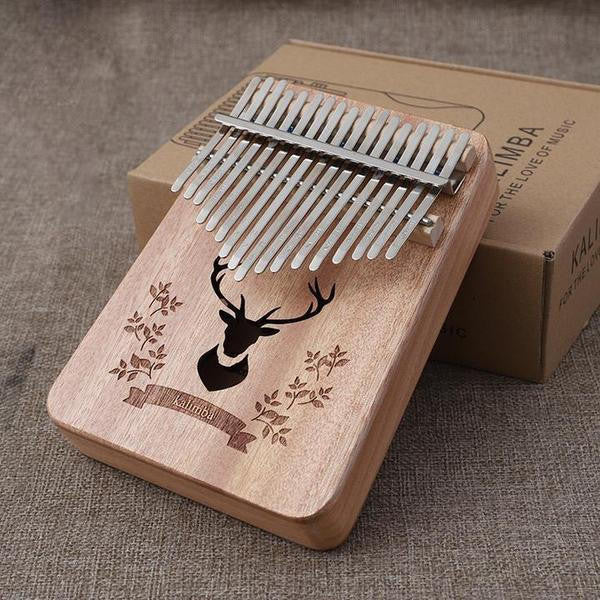 Kalimba 17 Keys Thumb Piano in Mahogany Wood - view 4