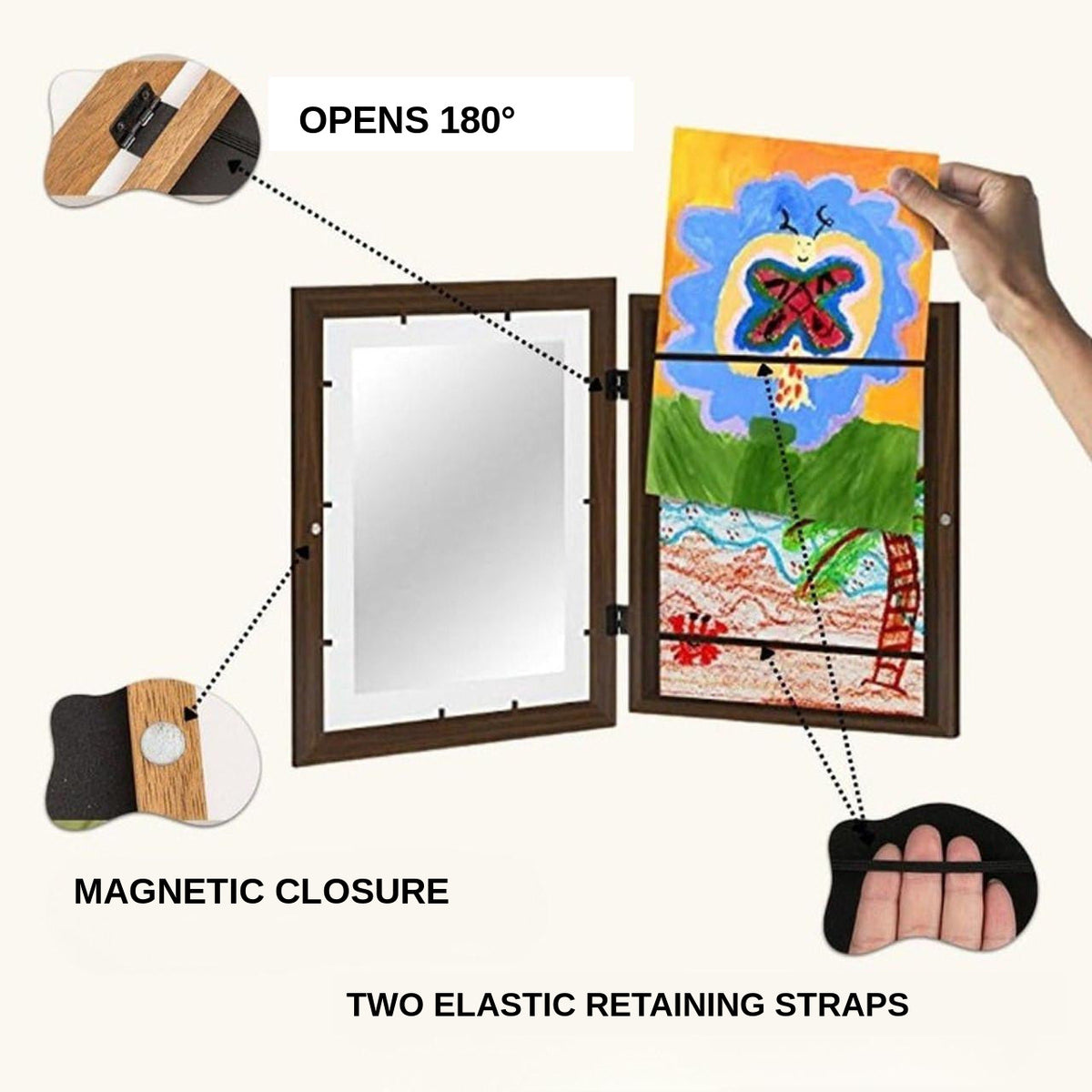 Kids Artwork Frame with Storage for 200 Drawings - view 9