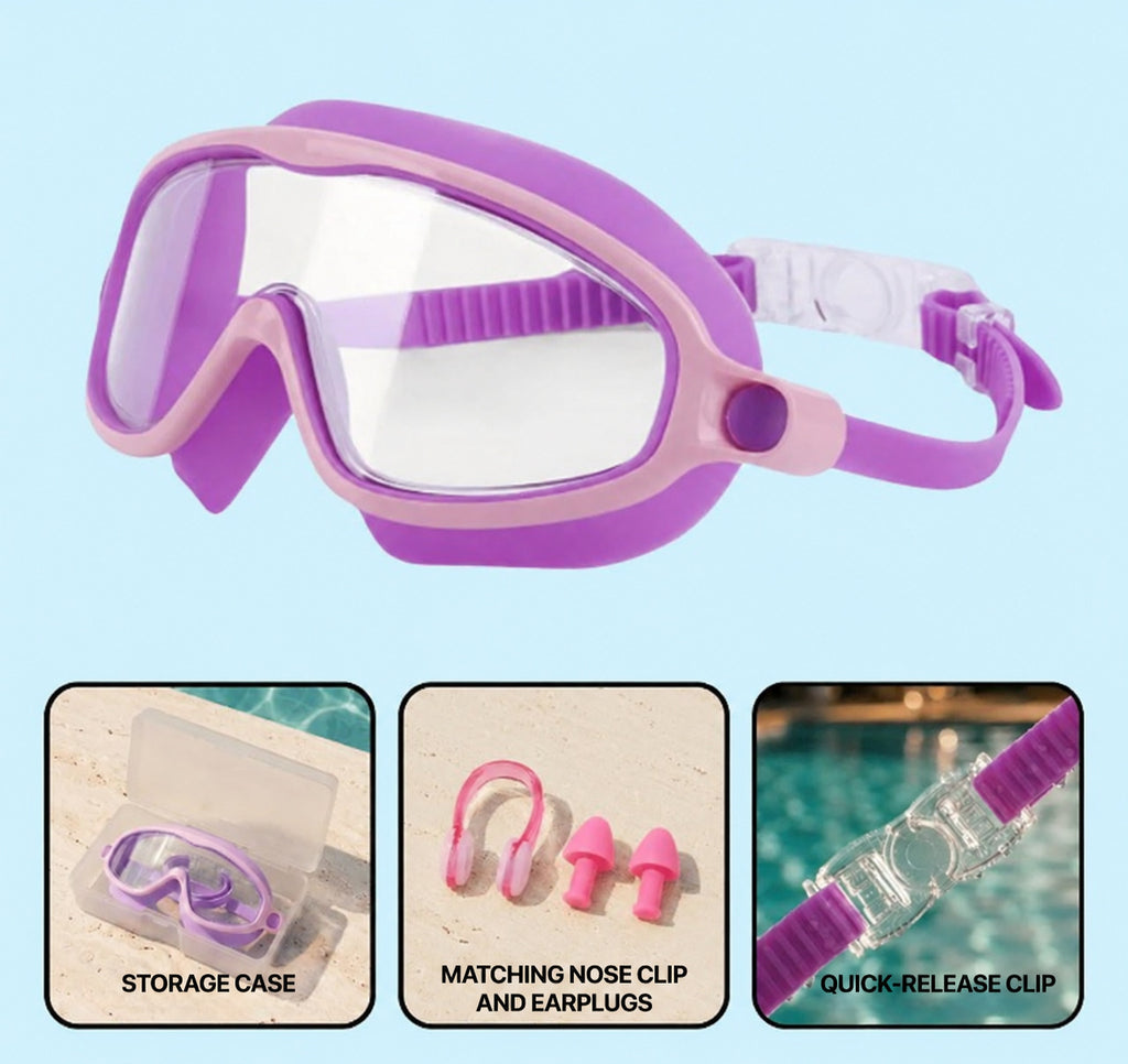 Kids Swim Goggles with Wide-Angle Vision and Anti-Fog Coating - view 5