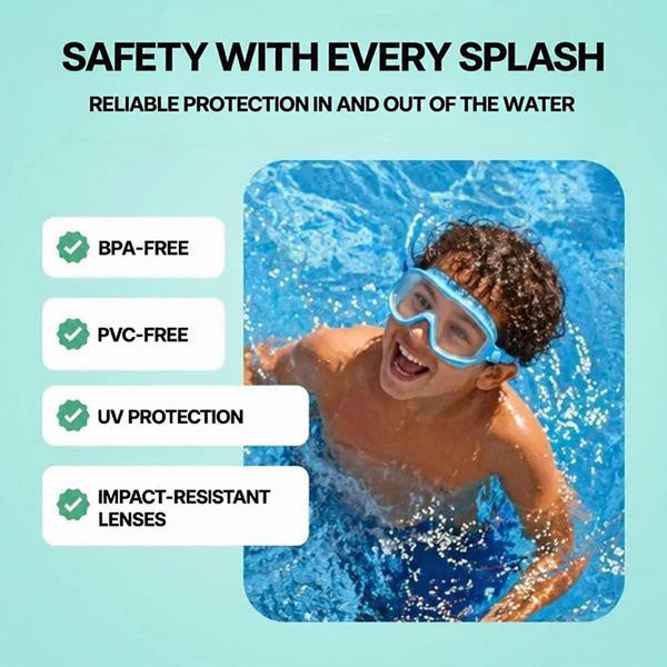 Kids Swim Goggles with Wide-Angle Vision and Anti-Fog Coating - view 4