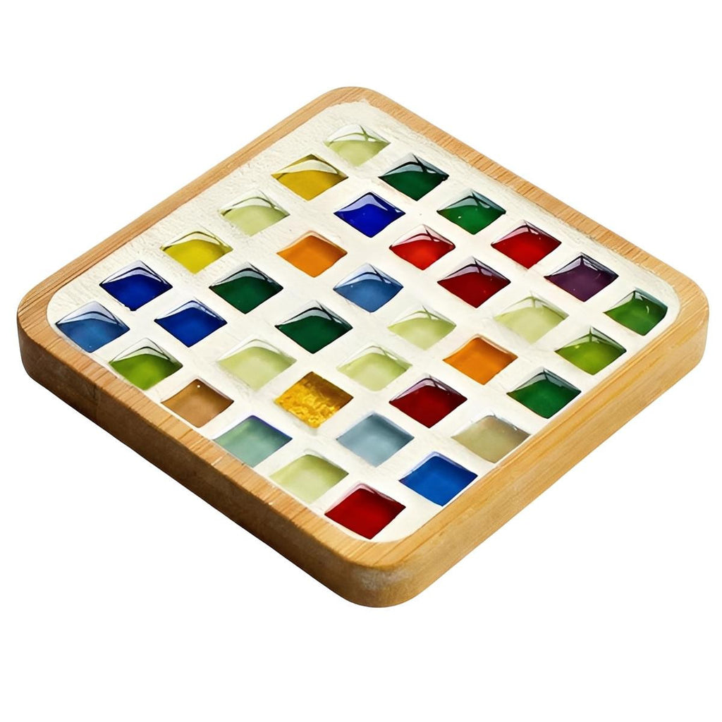 Mosaic Craft Kit for Coasters with Colorful Glass Tiles - view 9